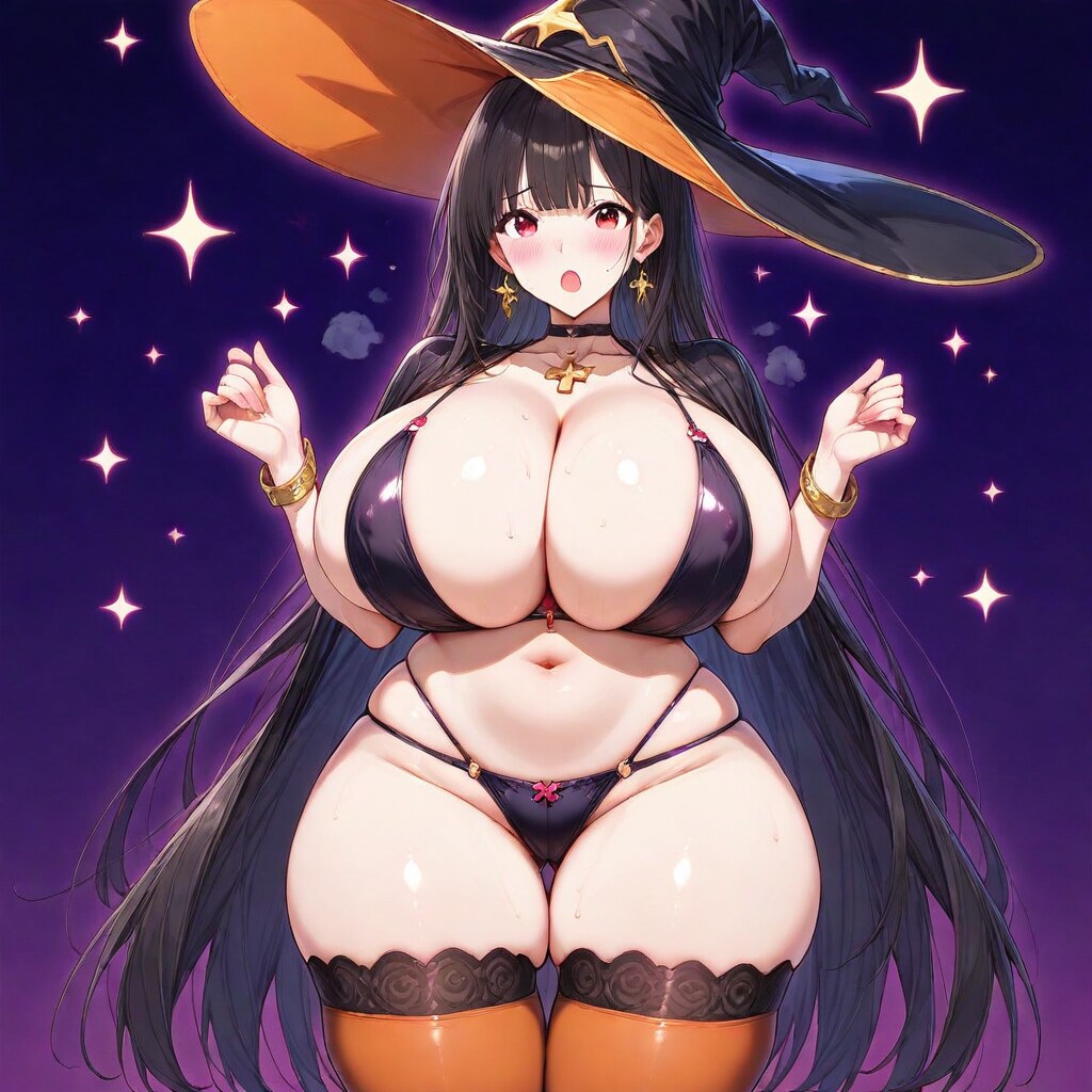淫魔法を取得するための衣装に着替えてきた爆乳魔法使い！