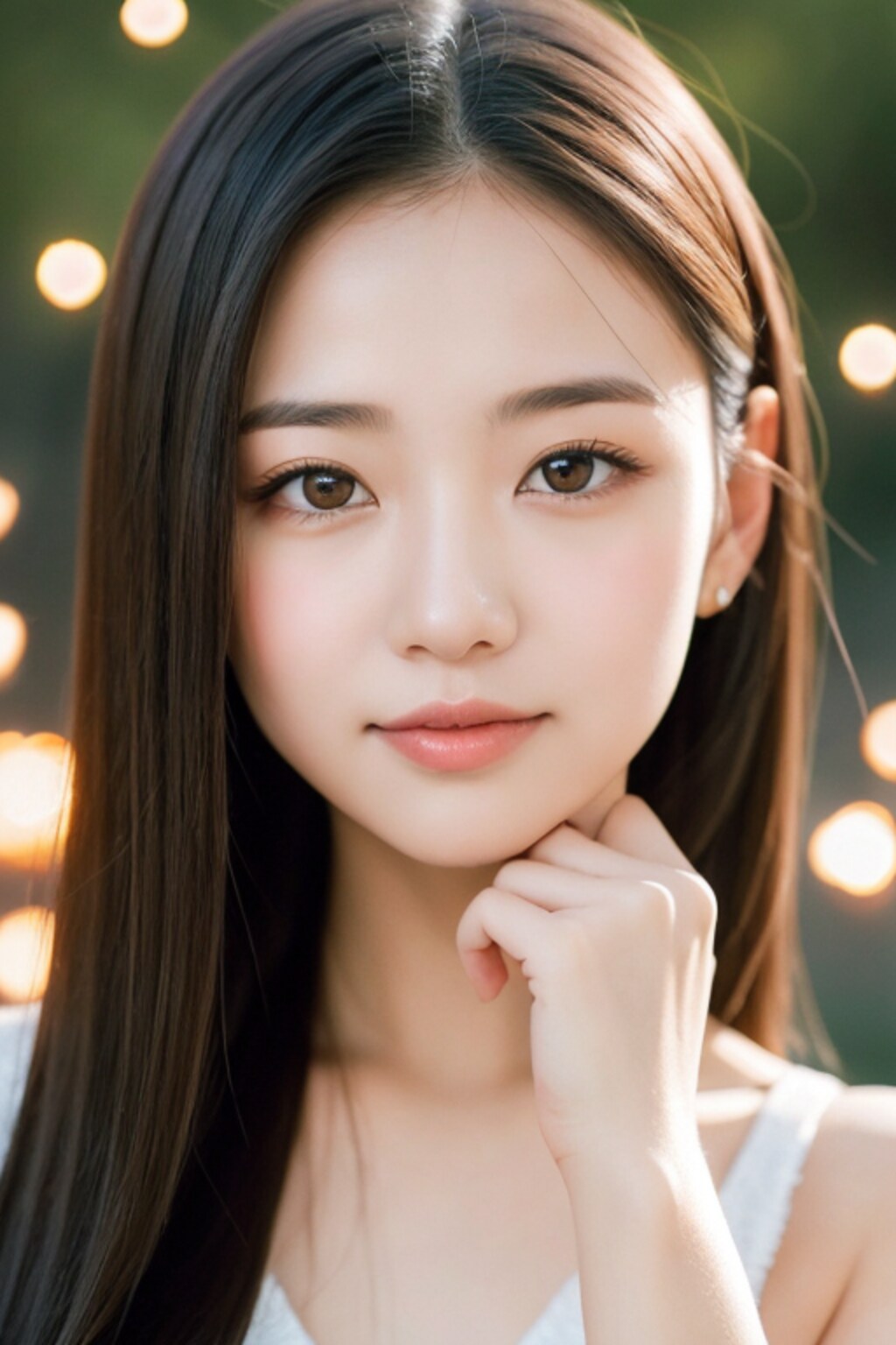 深夜の小川に輝く蛍　フォト編