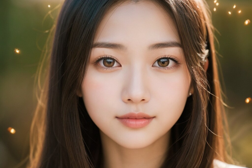 深夜の小川に輝く蛍　フォト編