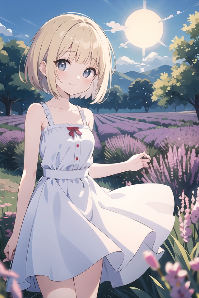ラベンダー畑にて