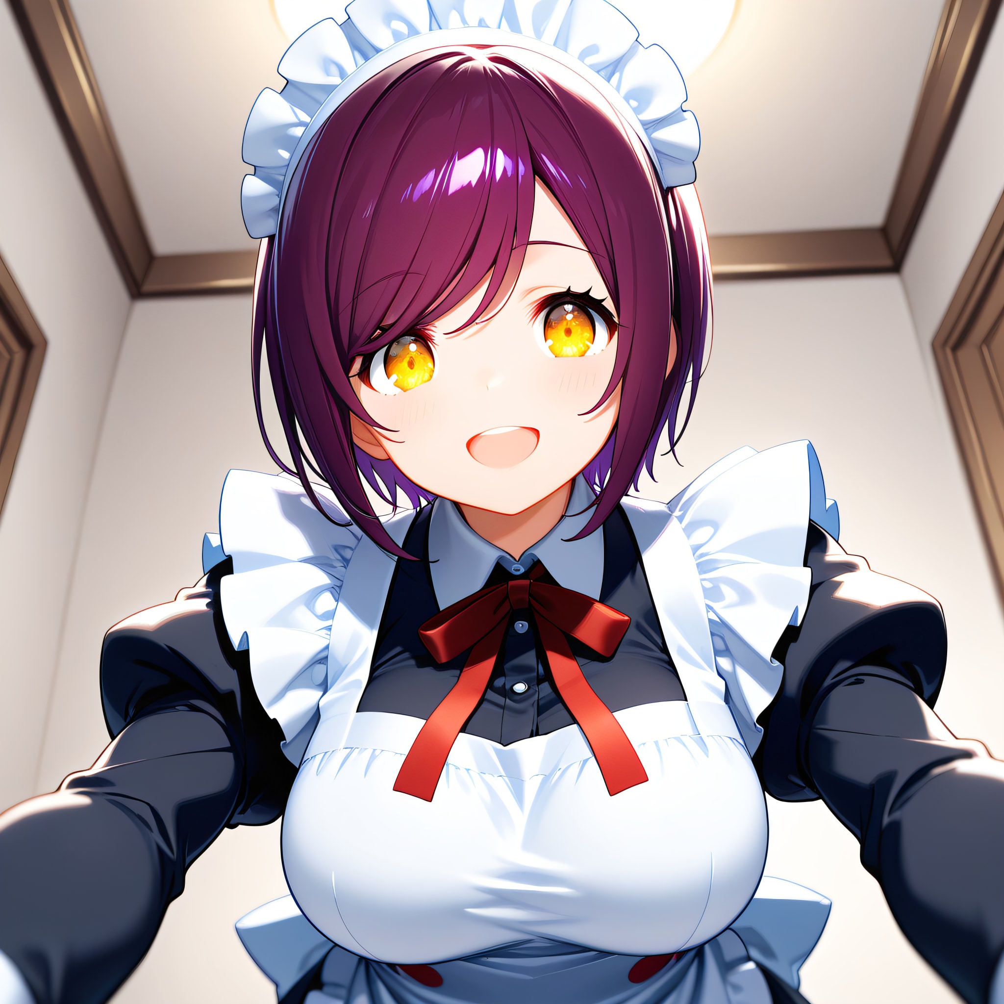 おはようございます（挨拶メイドの芽衣ちゃん） | の人気AIイラスト・グラビア