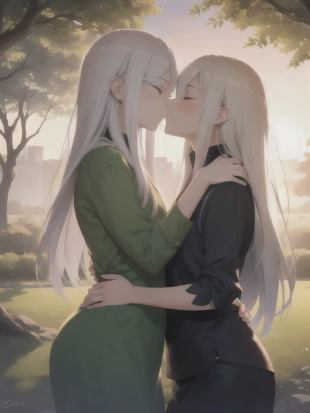 銀髪ロングの少女２人