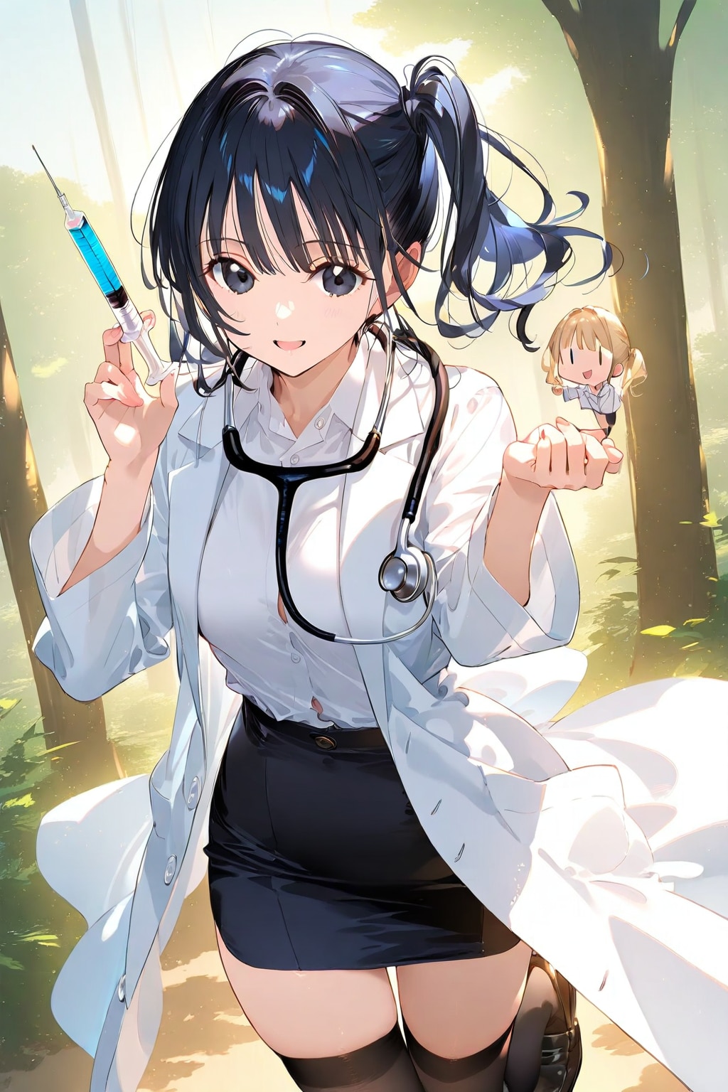 野生の女医が現れた！