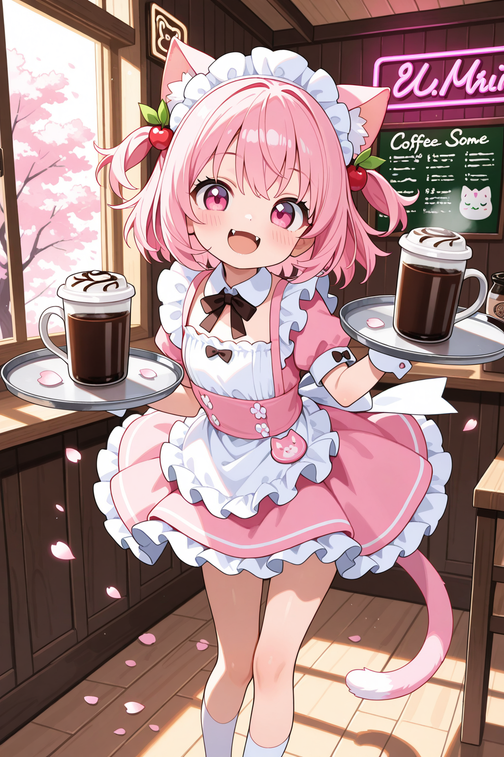 ピンクメイドねこちゃん！！