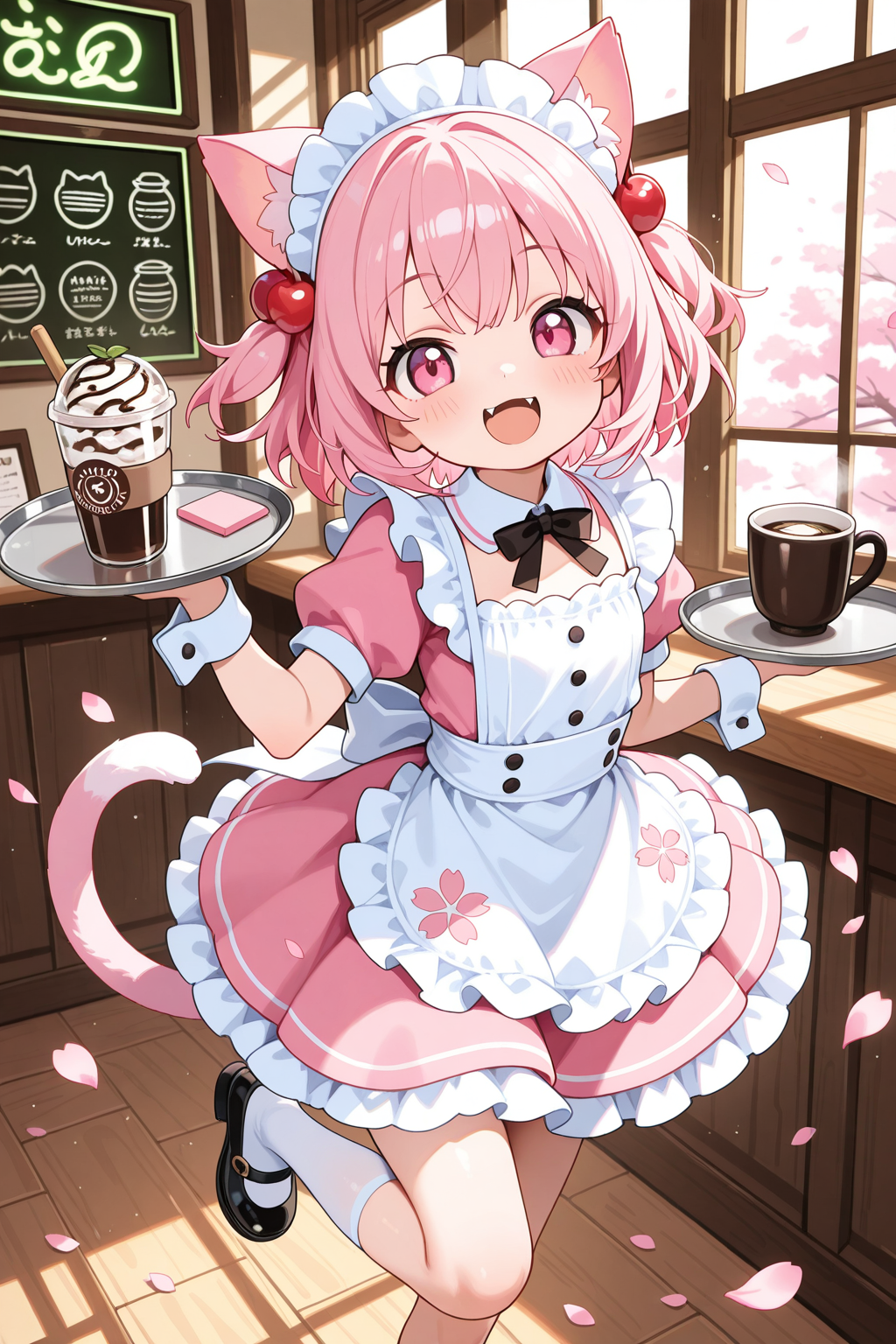 ピンクメイドねこちゃん！！