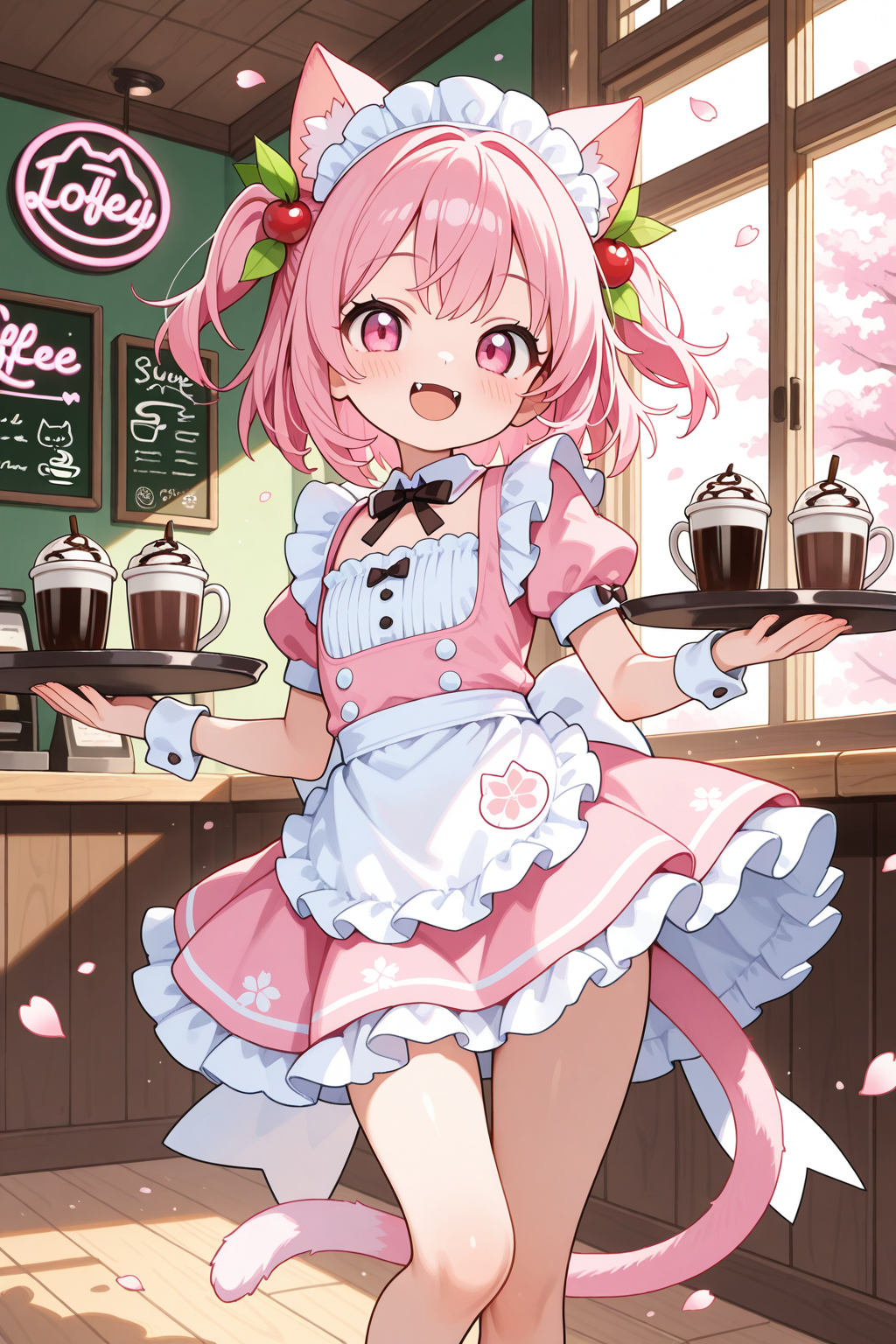 ピンクメイドねこちゃん！！