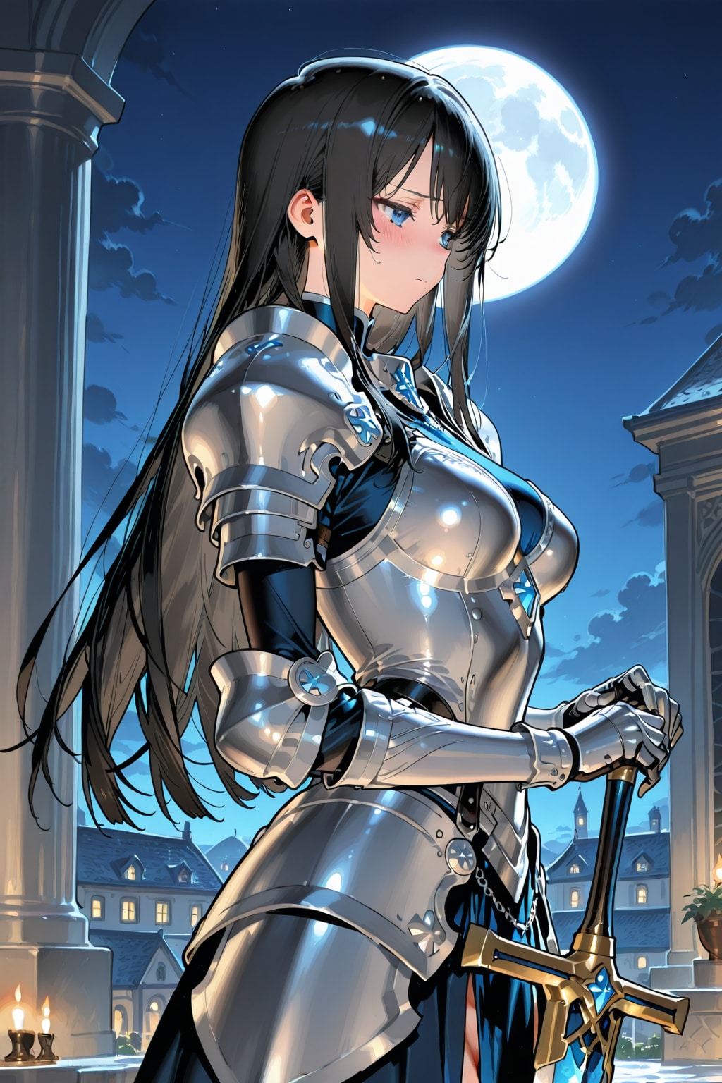 中世ヨーロッパの街を歩く葵さん