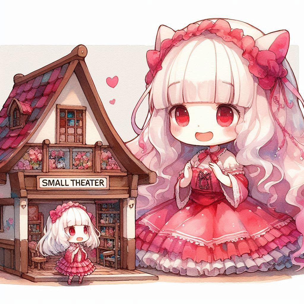 白髪の可愛い女の子【108】
