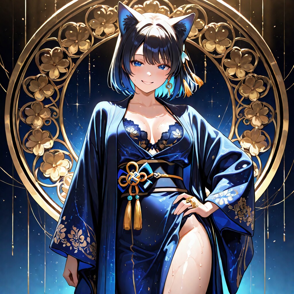 藍の夜に咲く、金糸の鼓動