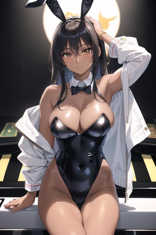 褐色バニーガール9