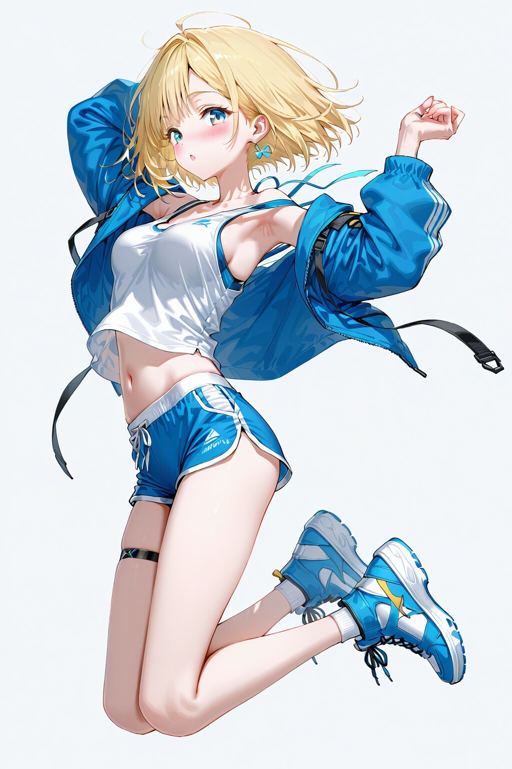 タンクトップでジャンプ
