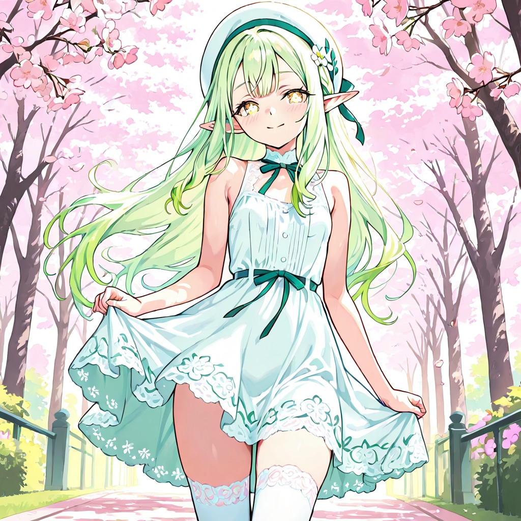 桜並木にて | の人気AIイラスト・グラビア