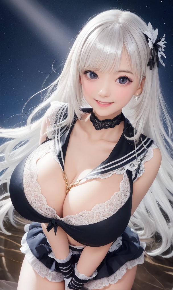 星空とセーラー服と女子高校生