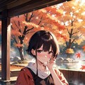 温泉ガール♨️秋の紅葉🍁 10枚目
