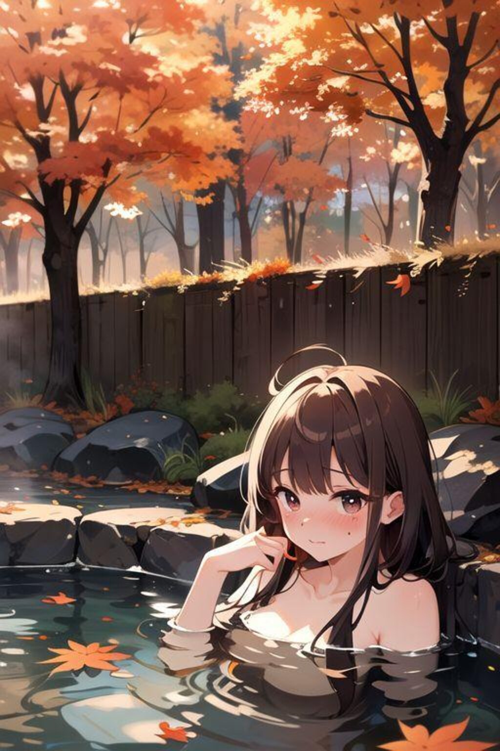 温泉ガール♨️秋の紅葉🍁