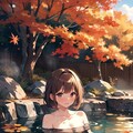 温泉ガール♨️秋の紅葉🍁 11枚目
