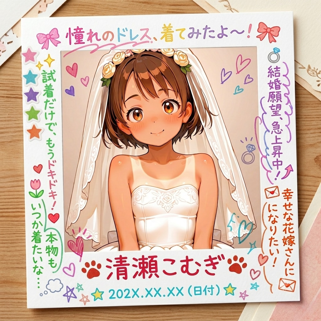 清瀬こむぎのウェディングドレス体験