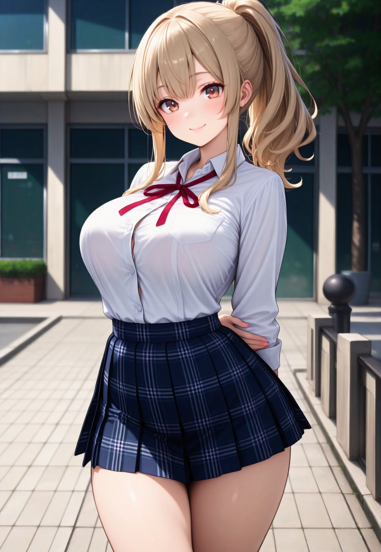 620（巨乳＋金髪ポニテ＋制服）