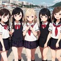 海と少女と制服と 6枚目
