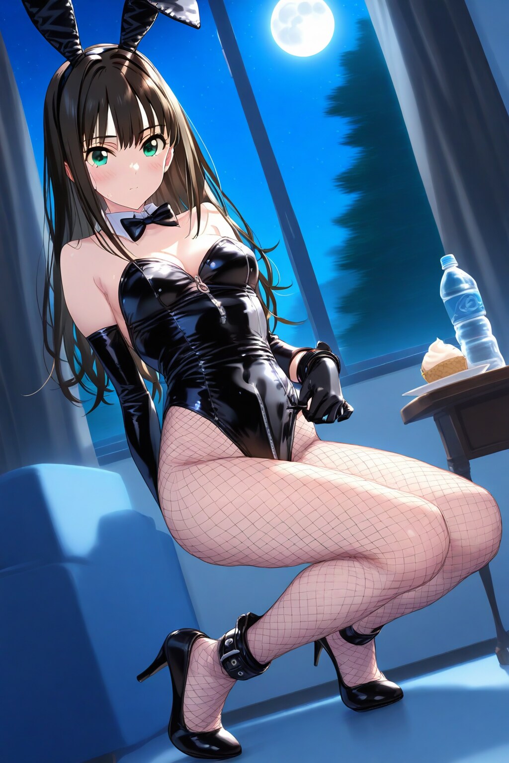 バニー衣装のしぶりんとコテージで