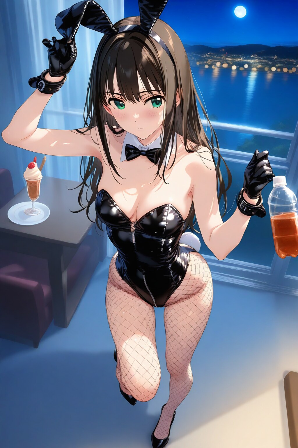 バニー衣装のしぶりんとコテージで