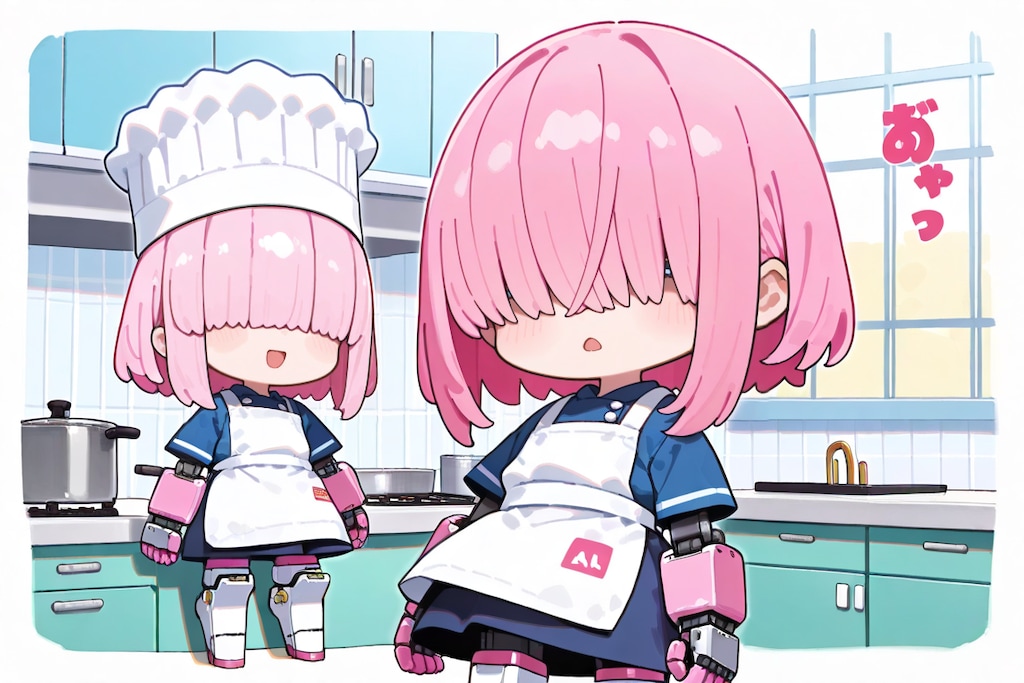 うちのこルーキーのちびシェフロボ