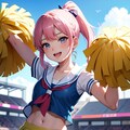 ポニーテールのチアリーダー少女 2枚目