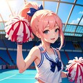 ポニーテールのチアリーダー少女 10枚目