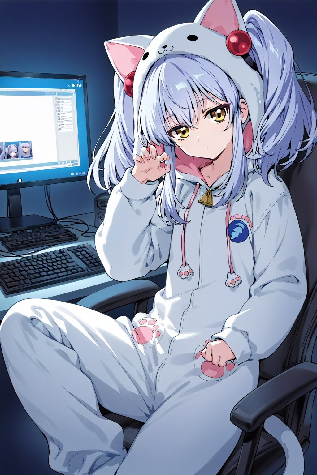 にゃー（無表情）