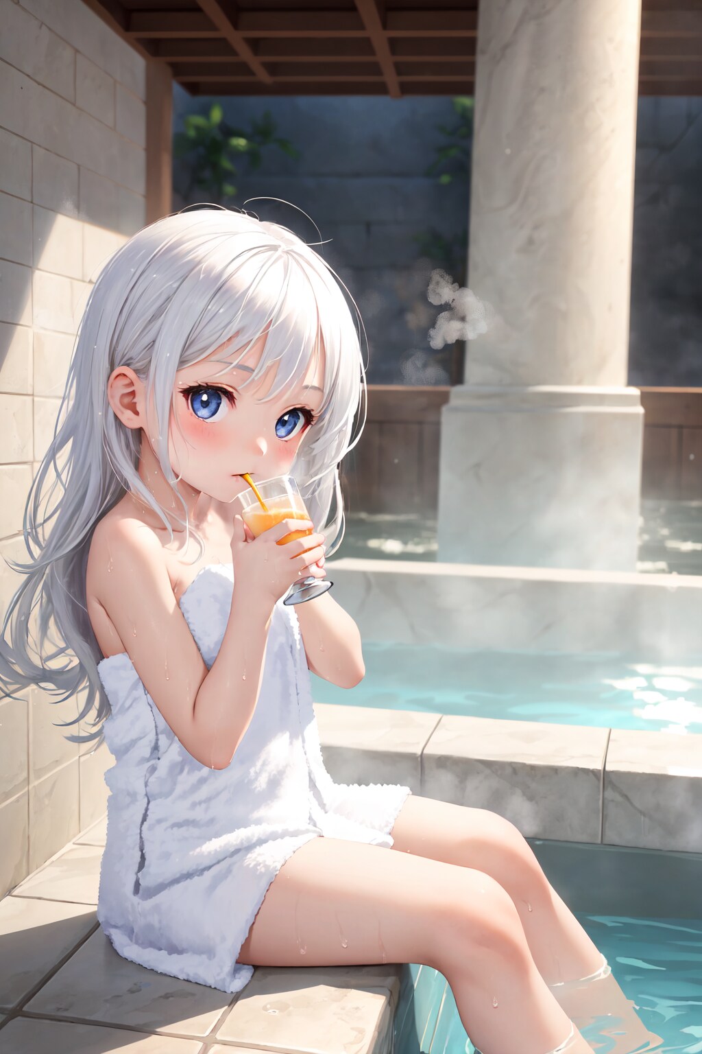 温泉旅行 サウナの後のドリンク💕