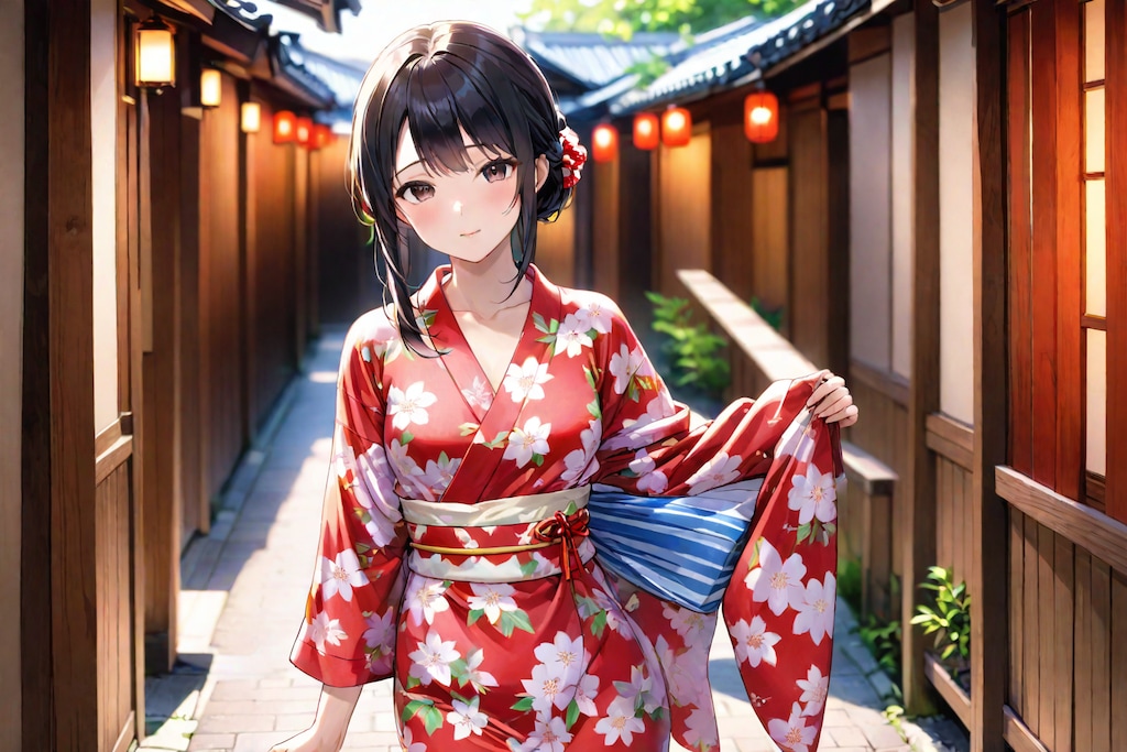 浴衣姿の女の子