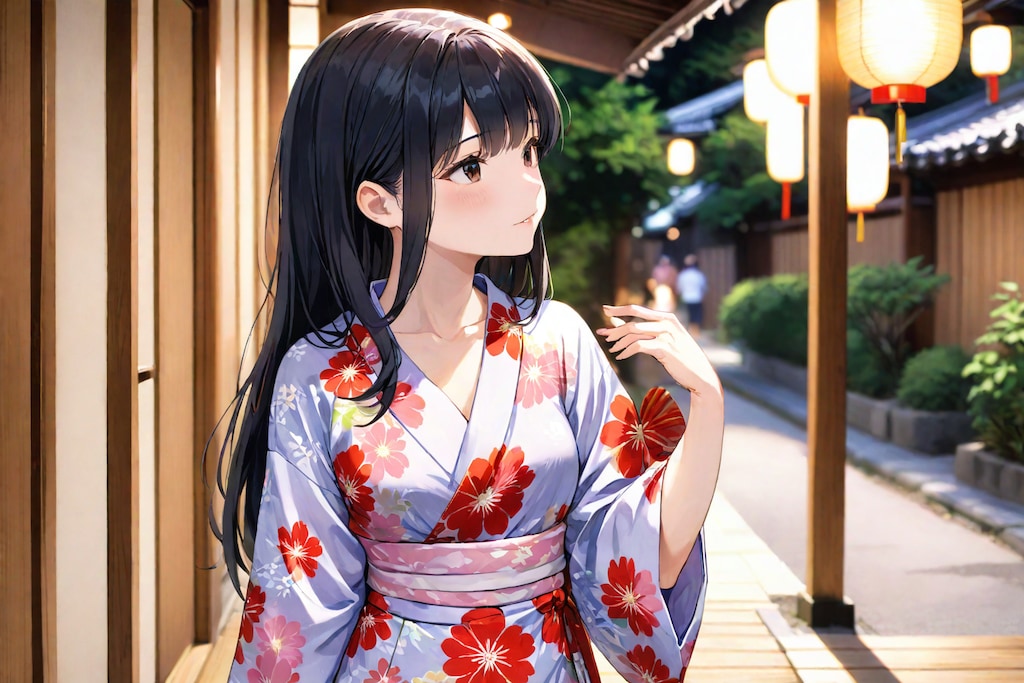 浴衣姿の女の子