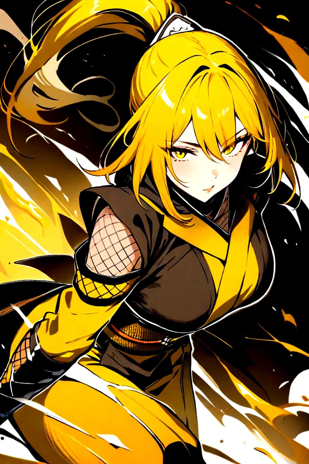 黒と黄の抜け忍ちゃん