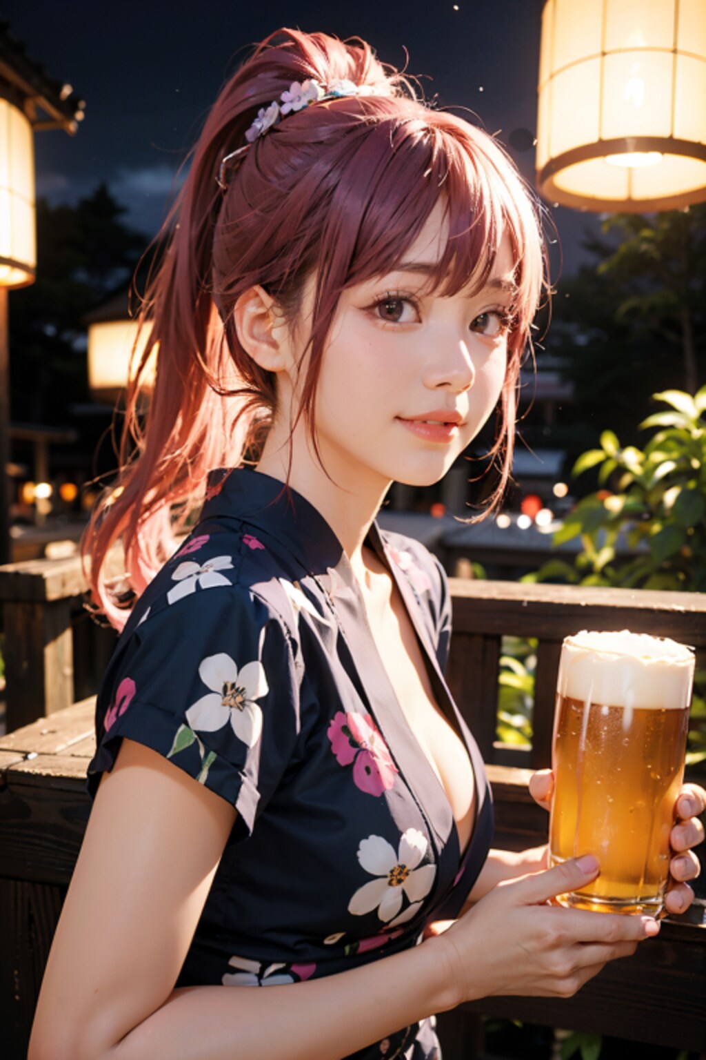 居酒屋 看板娘 ビール