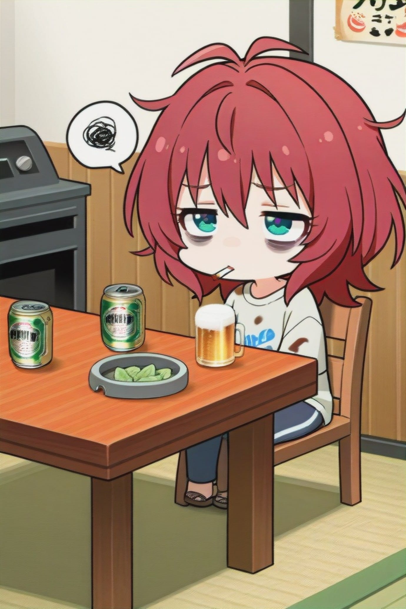 だらける赤髪ちゃん | の人気AIイラスト・グラビア