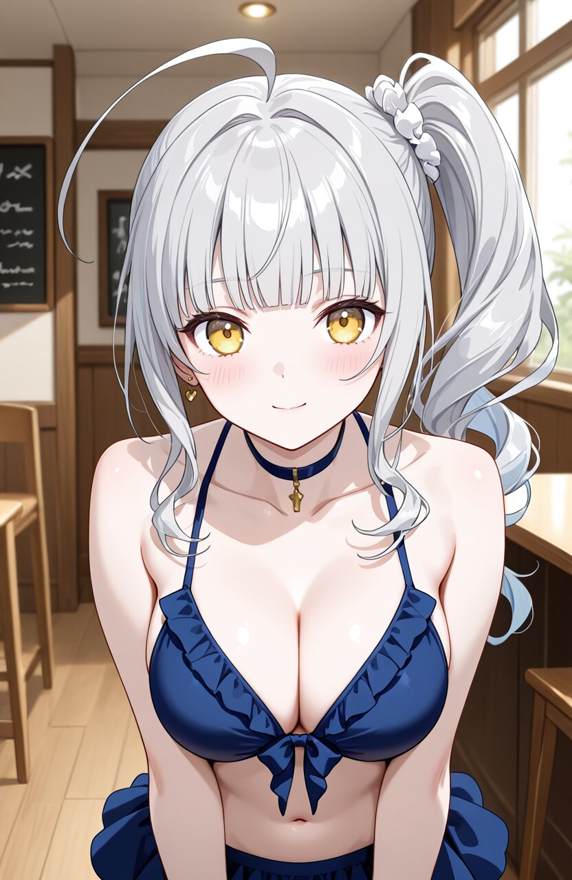 シルバーヘア 女子 水着
