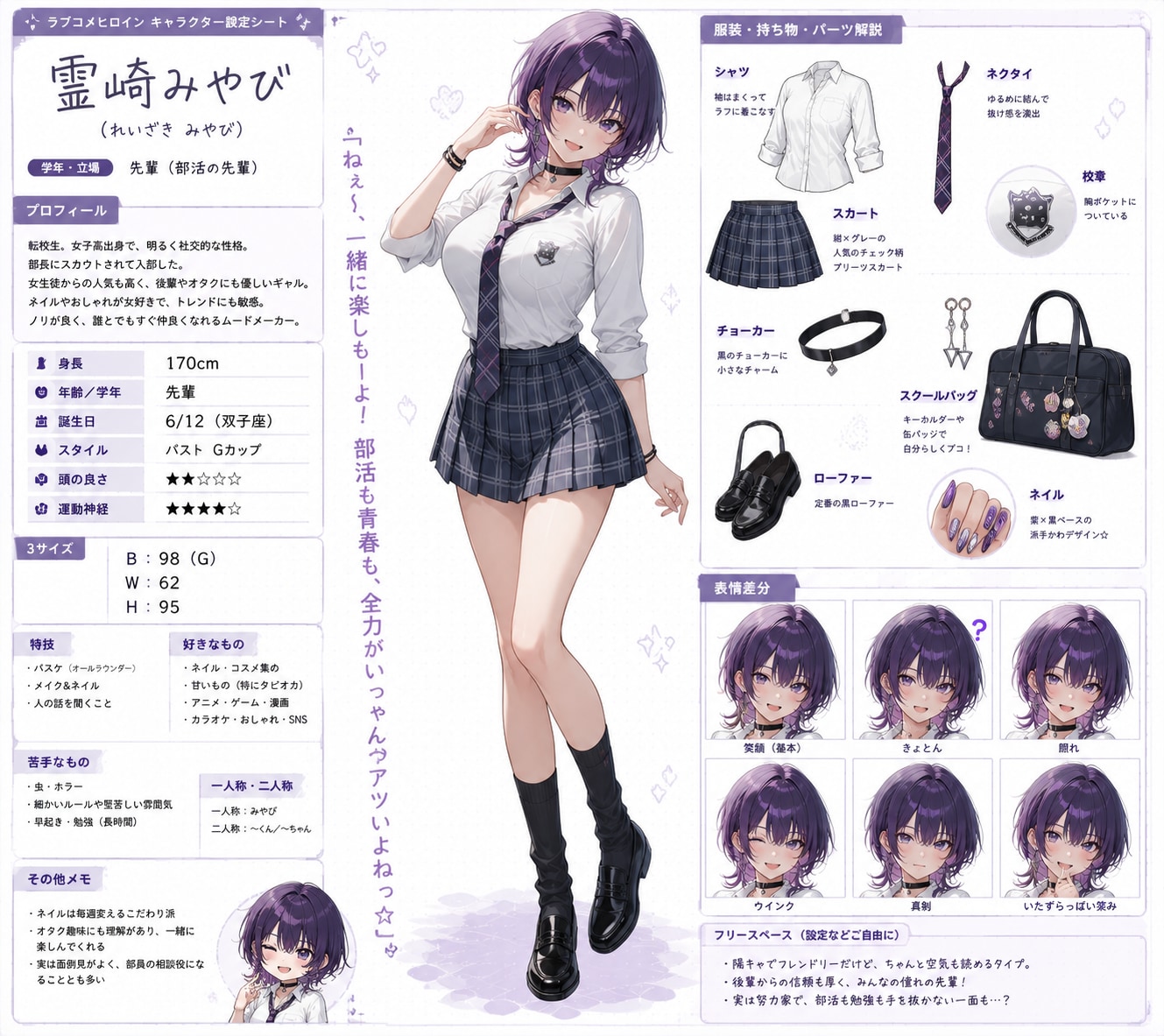 霊崎みやび キャラクターシート