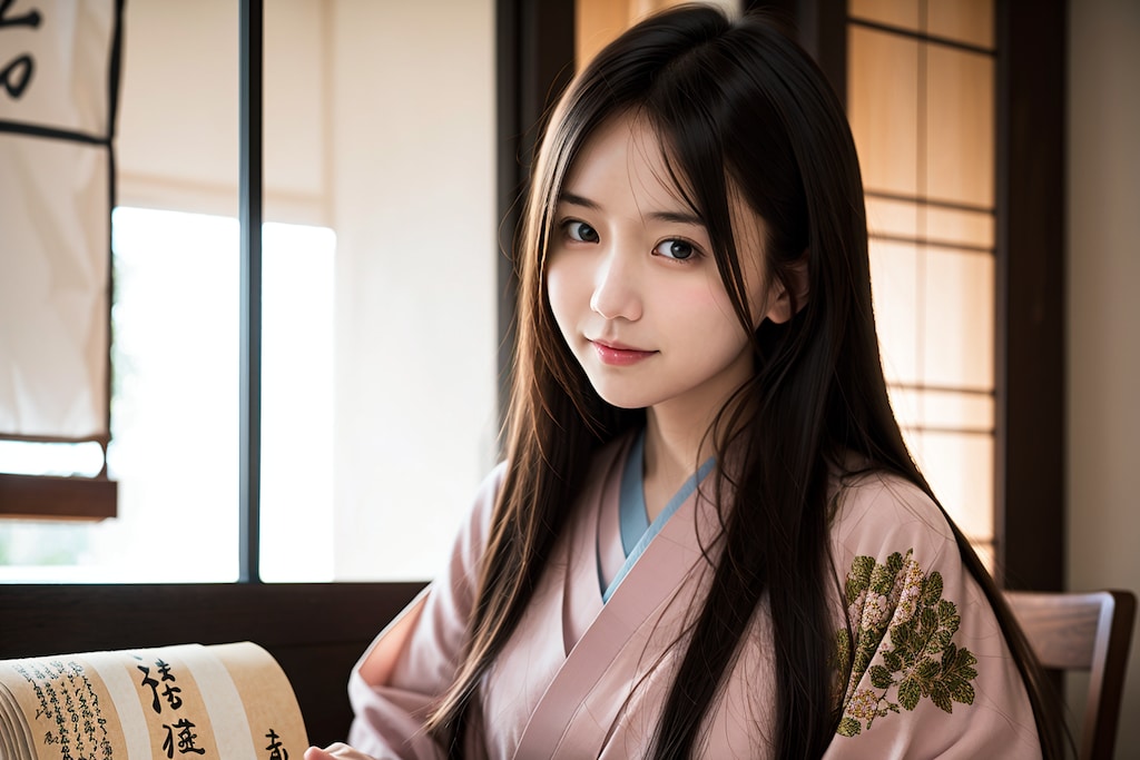 十二単を着ている女性