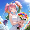 🌈虹色の花束💐 2枚目