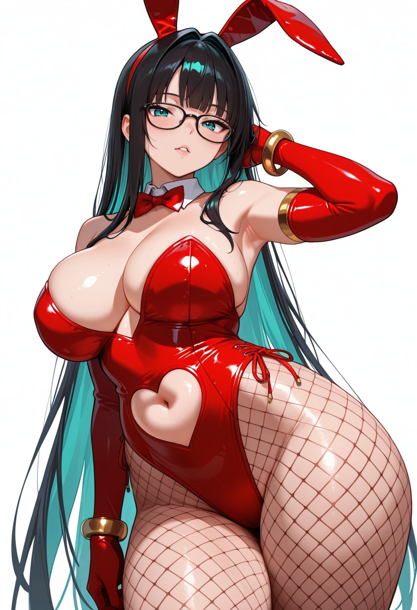 赤いバニーの羅月沙良