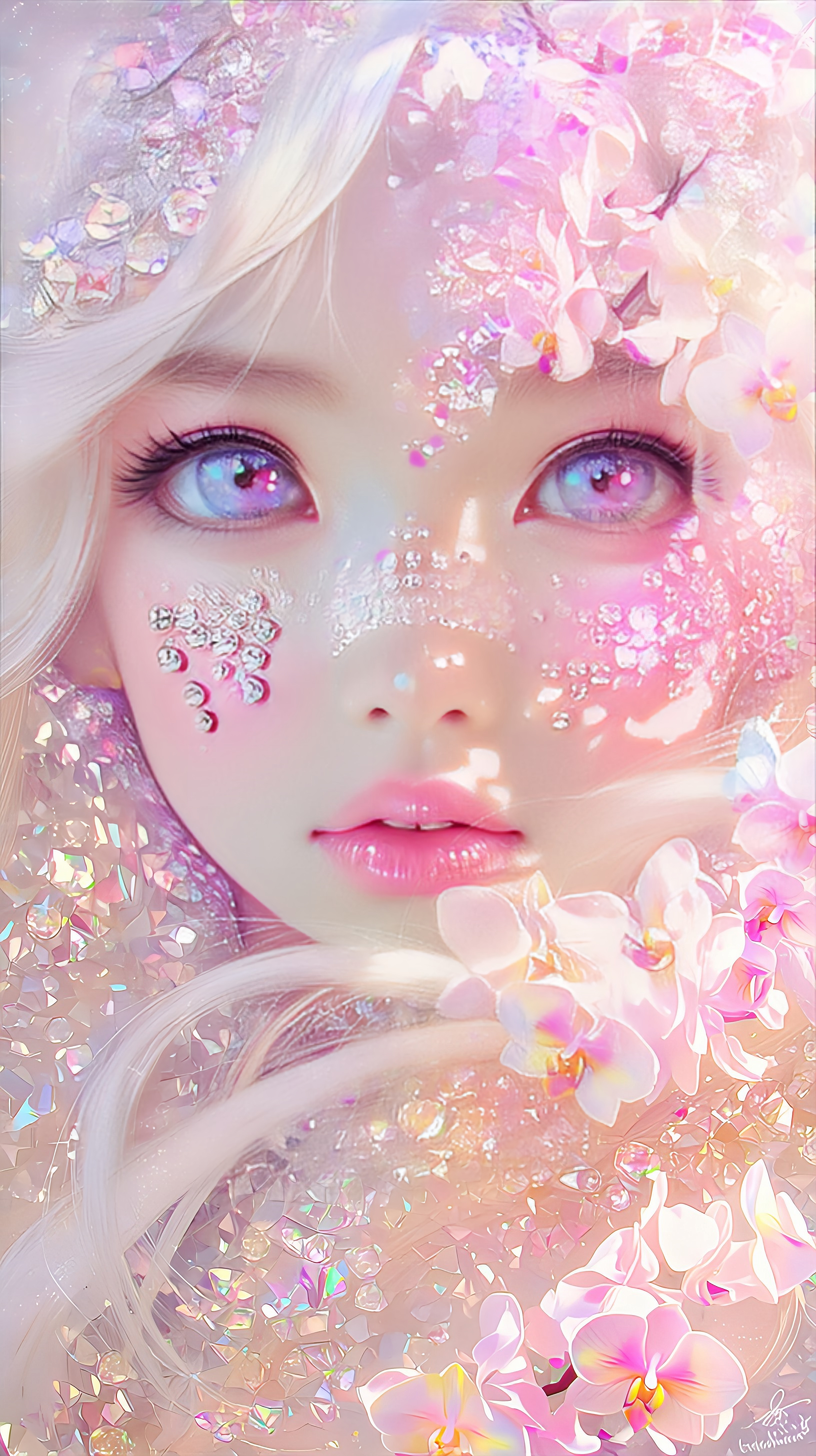 水晶の花冠を纏う夢幻の乙女 | の人気AIイラスト・グラビア