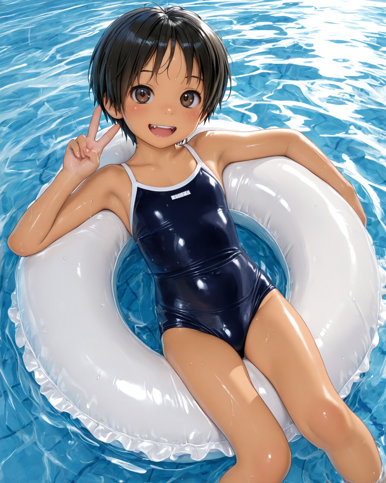 浮き輪でぷかぷか