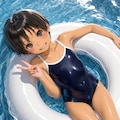 浮き輪でぷかぷか 2枚目