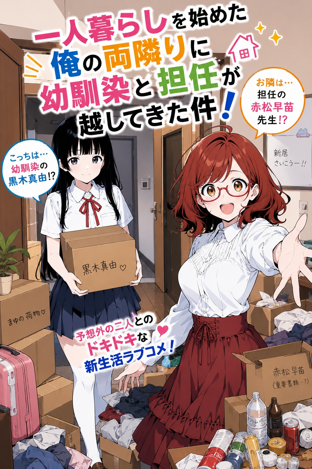 一人暮らしを始めた俺の両隣りに幼馴染と担任が越してきた件！