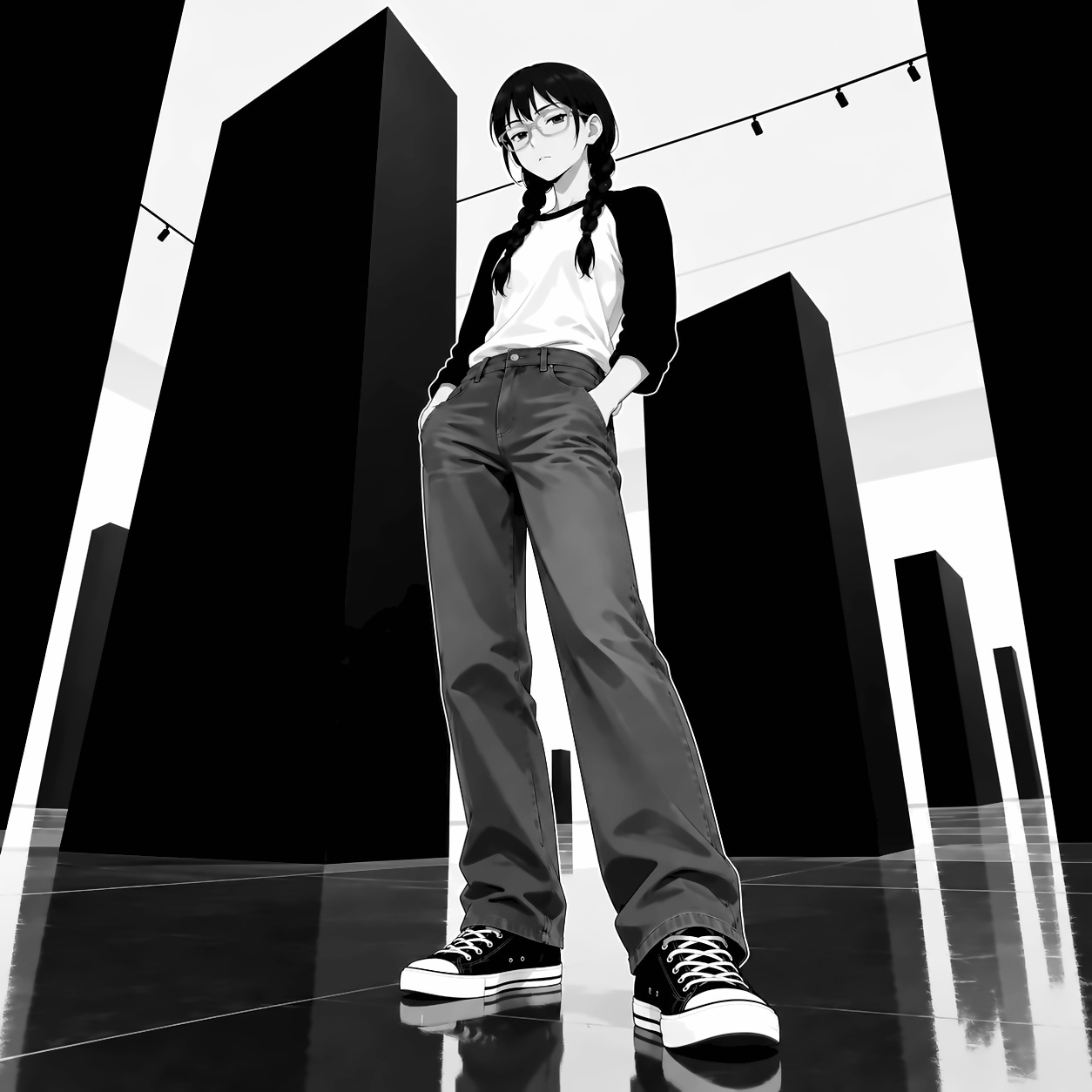 白と黒 | の人気AIイラスト・グラビア