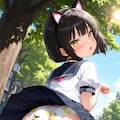 お……おはようございます……に、にゃ……先輩、何かリアクションしてくれますか、真顔で無言の反応をされるとかなり恥ずかしいんですけど……あれ？　気絶している…… 7枚目