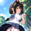 お……おはようございます……に、にゃ……先輩、何かリアクションしてくれますか、真顔で無言の反応をされるとかなり恥ずかしいんですけど……あれ？　気絶している…… 6枚目