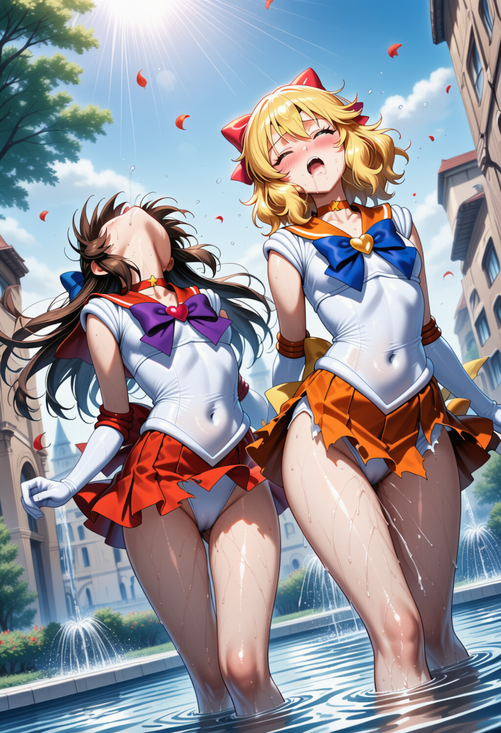 美少女噴水