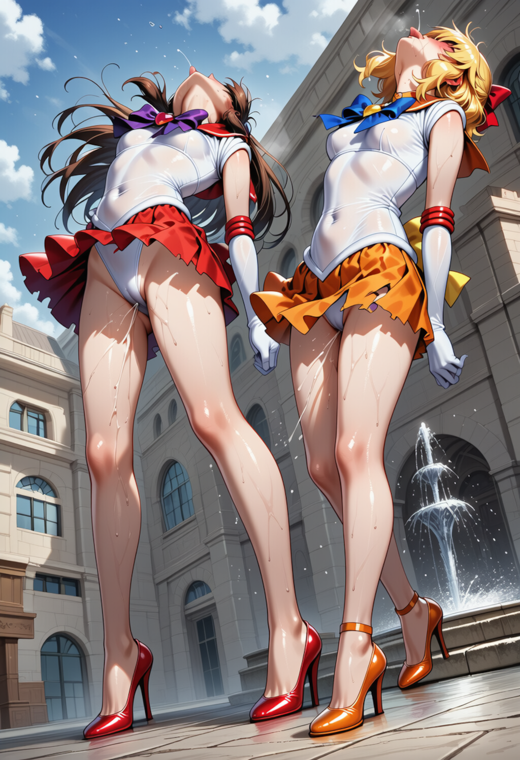 美少女噴水