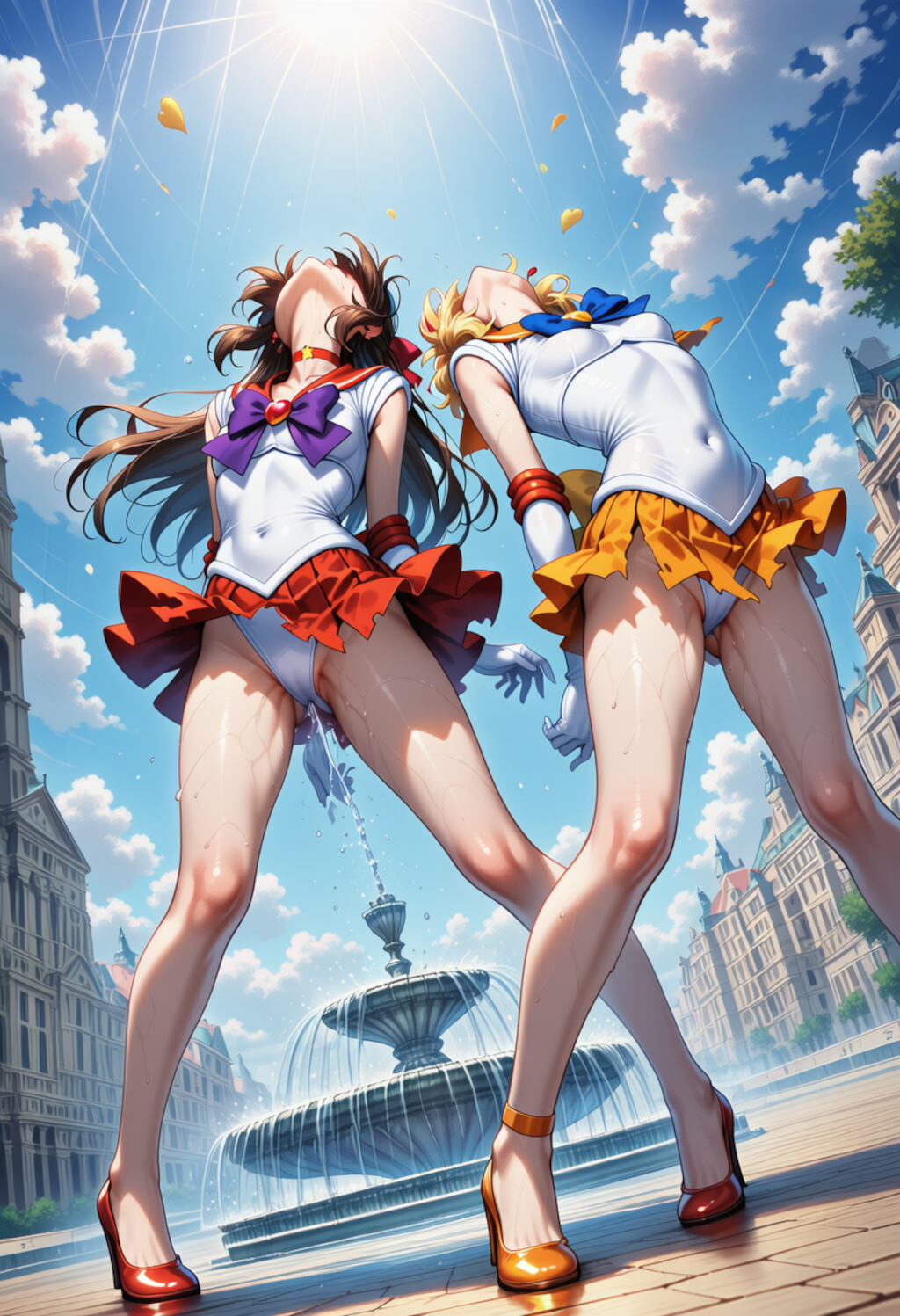 美少女噴水